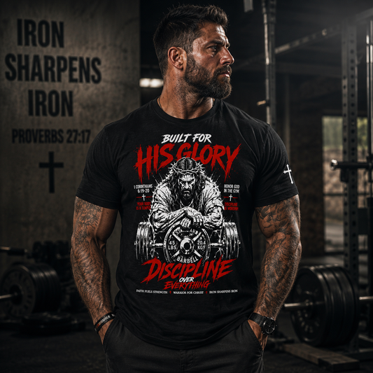 BUILT FOR HIS GLORY™ Christian Gym T-Shirt